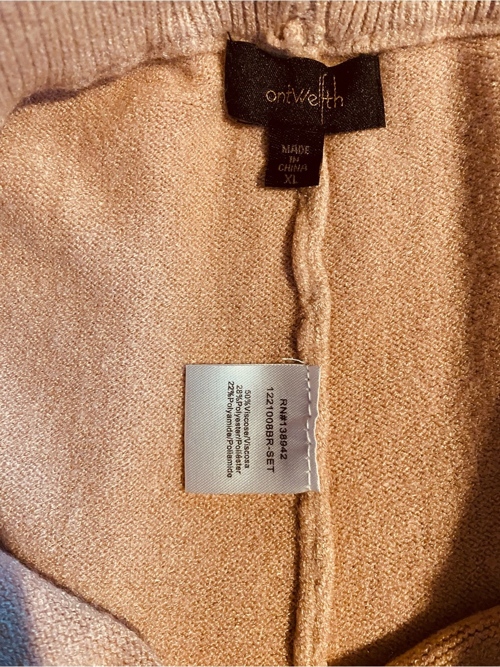 Ontwelfth Stylish Light Pink Cable Knit Sweater NWOT - Picture 12 of 13